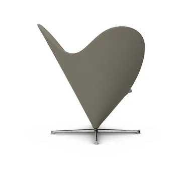 Heart Cone Chair fåtölj - Hola truffle-rostfritt stål - Vitra