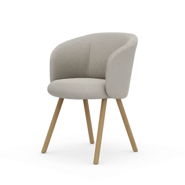 Mikado karmstol - Nubia Ivory-pearl-natural oak - Vitra