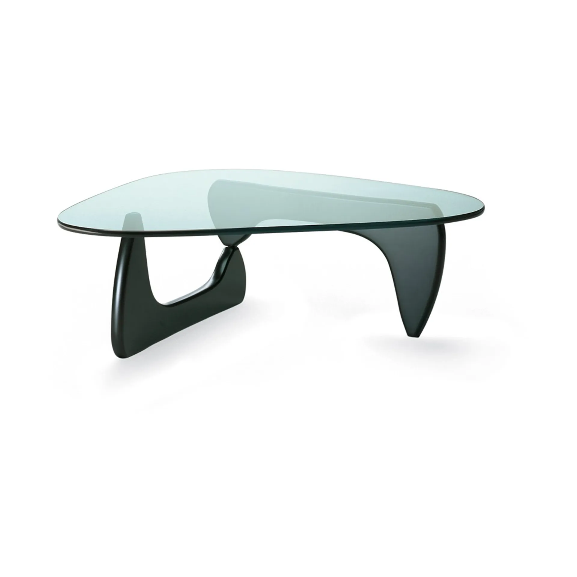 Noguchi coffee table soffbord glasskiva, Svart ask Vitra