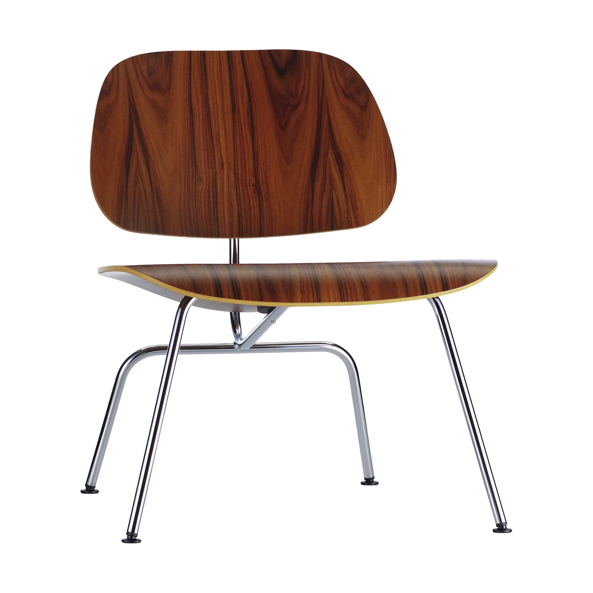Plywood group LCM fåtölj, Valnöt-krom Vitra