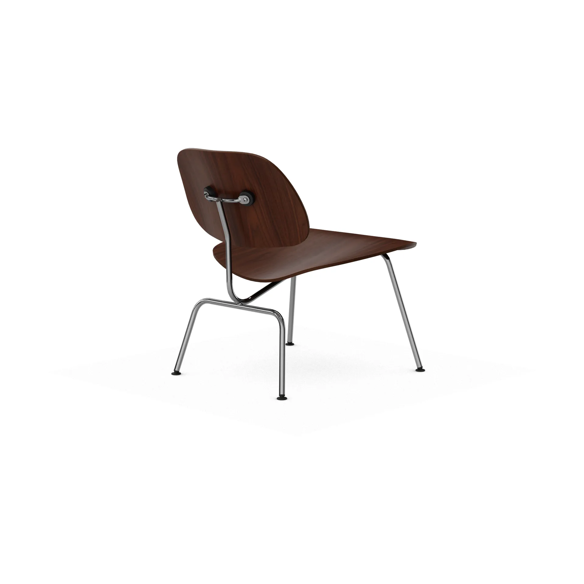 Plywood group LCM fåtölj, Valnöt-krom Vitra