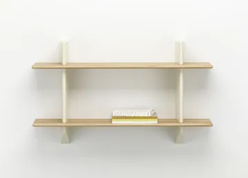 Rayonnage mural hylla - Oak-Prouvé blanc colombe - Vitra
