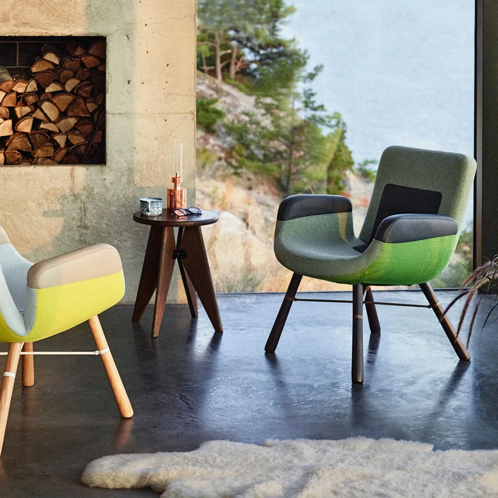 Tabouret Bois pall, Mörk ek Vitra