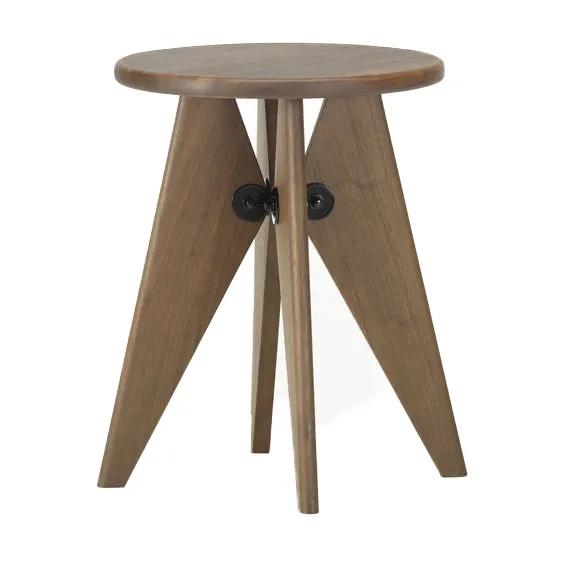 Tabouret Bois rund pall - Oljad valnöt, Ø35x45 cm - Vitra