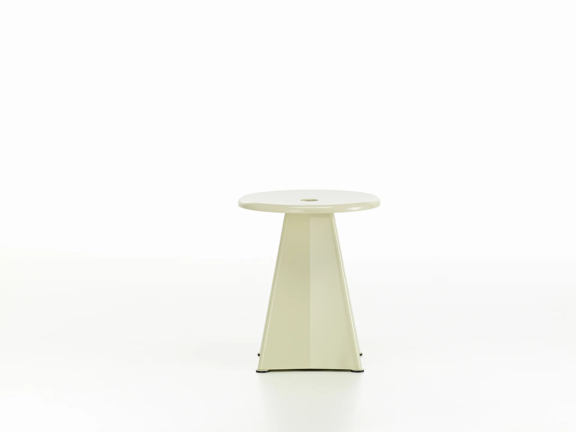Tabouret Métallique pall, Blanc colombe (beige) Vitra