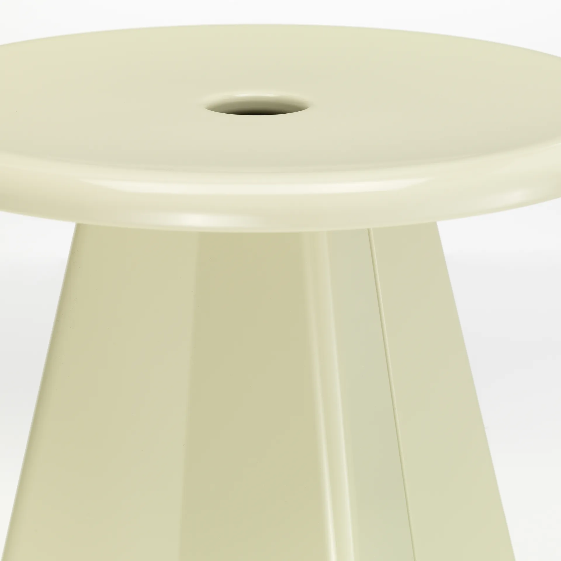 Tabouret Métallique pall, Blanc colombe (beige) Vitra