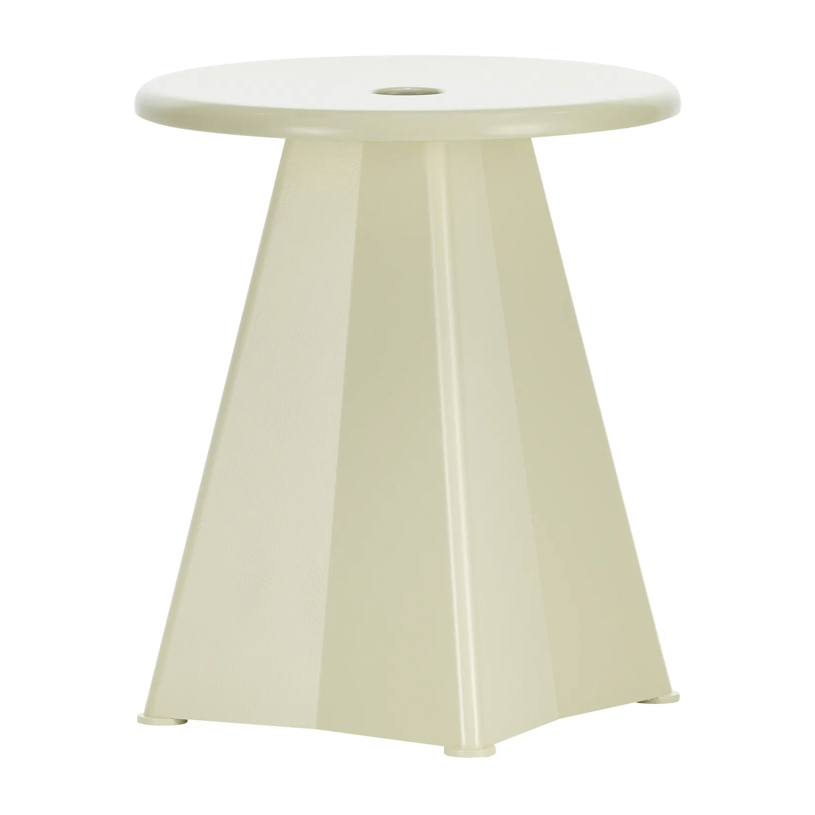 Tabouret Métallique rund pall, Blanc colombe (beige), Ø38x44,5 cm Vitra