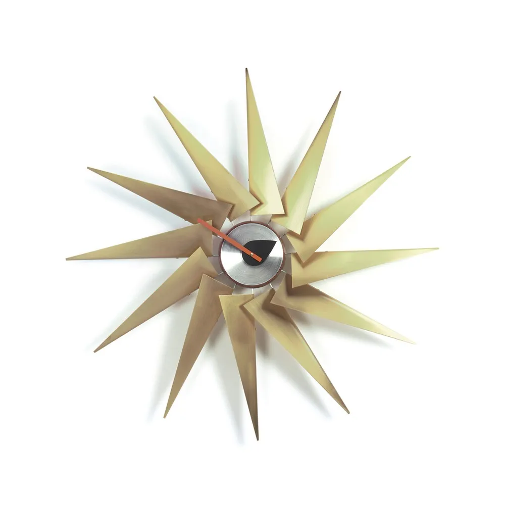 Turbine Clock väggklocka, Mässing-Aluminium Vitra
