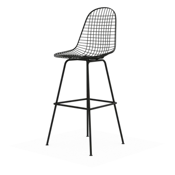 Wire Stool barpall - High Black - Vitra