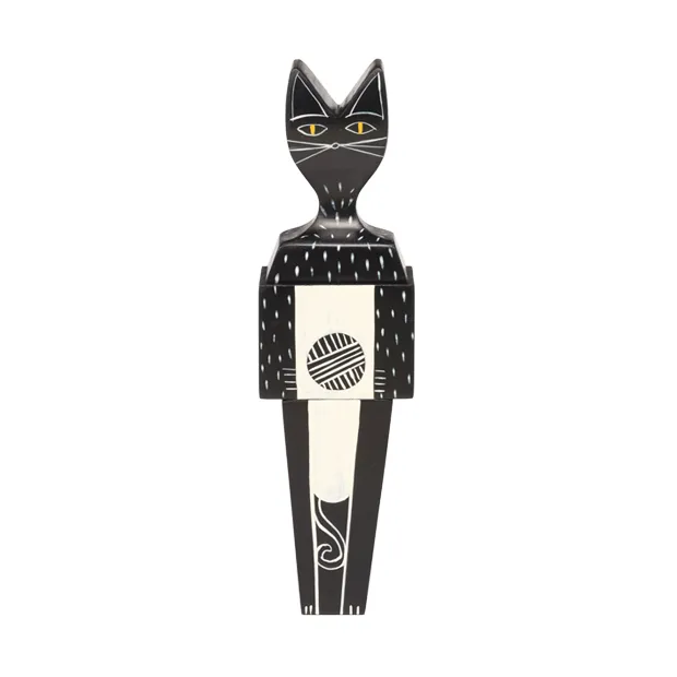 Wooden Dolls - svart/vit, cat, small - Vitra