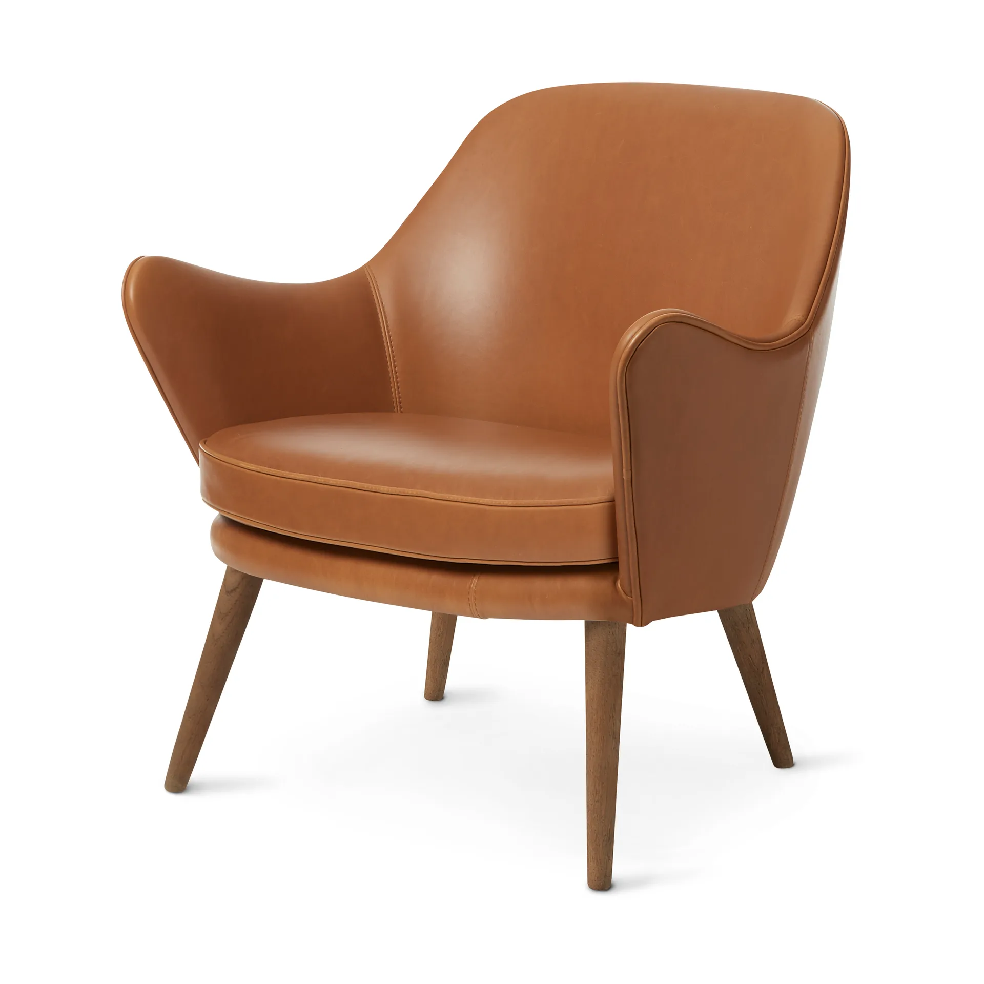 Dwell loungestol, Silk 250 camel-ben i rökt ek Warm Nordic