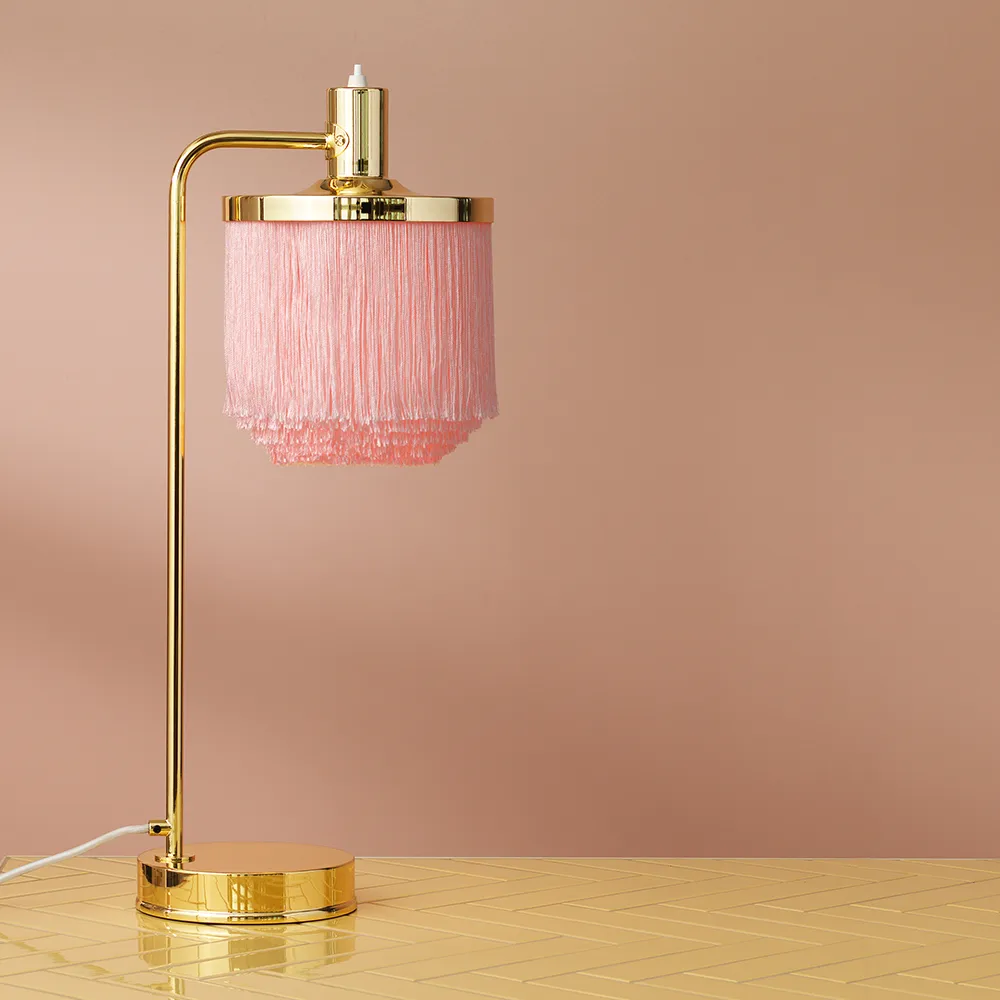 Fringe bordslampa, pale pink Warm Nordic