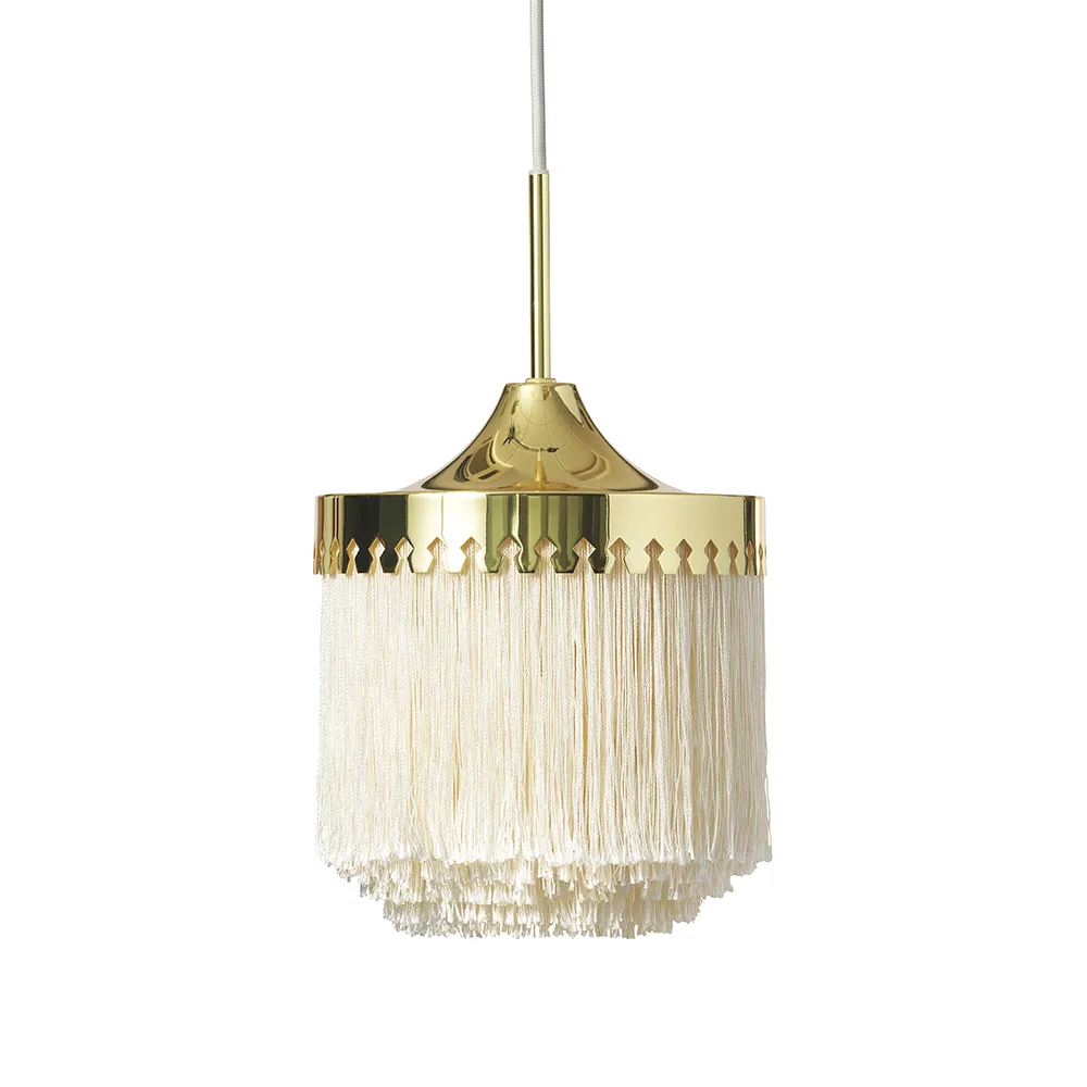 Fringe pendel, cream white, liten Warm Nordic