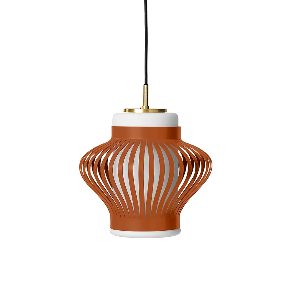 Opal Lamella pendel, rusty red, sandblästrad opal Warm Nordic
