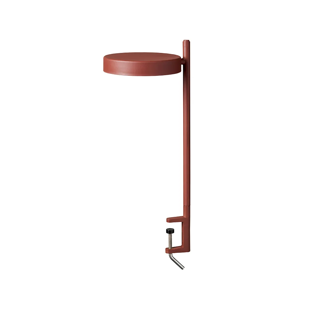w182 Pastille c2 bordslampa, oxide red, lång arm, klämfäste Wastberg+