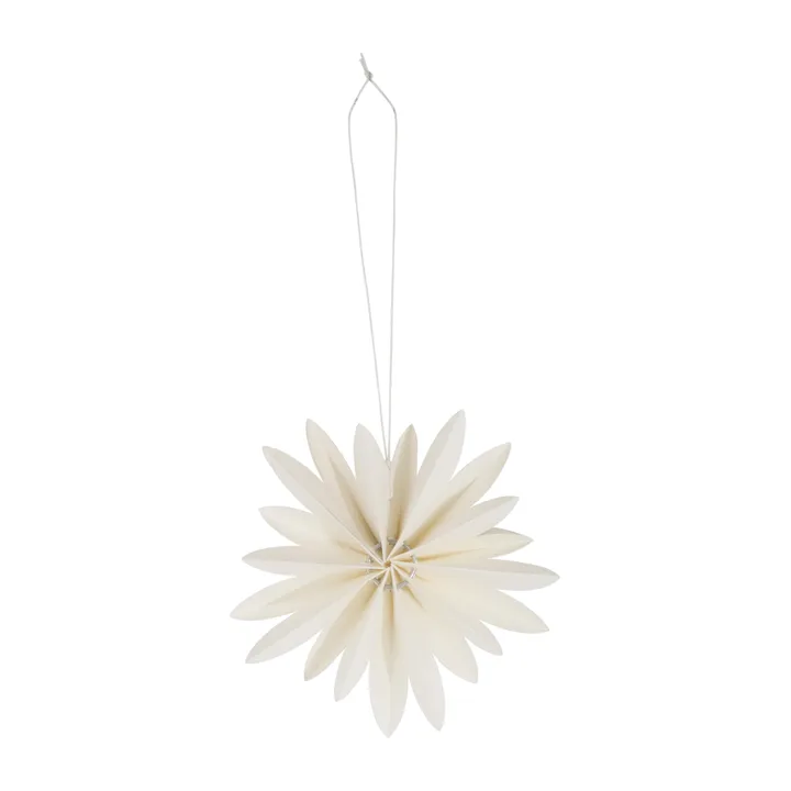Flower julhänge Ø10 cm - Vit - Watt & Veke