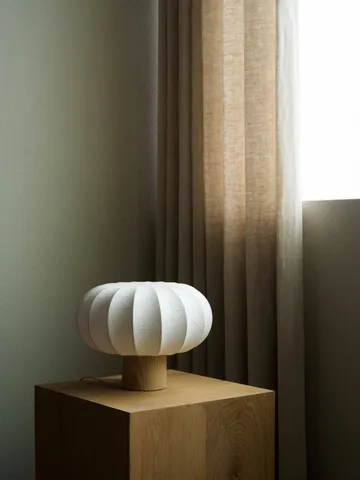 Lunari bordslampa - White-Natural ash, Ø32x24cm - Watt & Veke