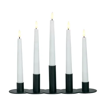 Lykke kombinerbar ljusstake inkl. 5 st LED-ljus - Black - Watt & Veke