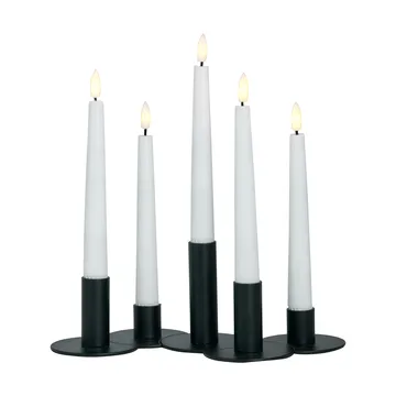Lykke kombinerbar ljusstake inkl. 5 st LED-ljus - Black - Watt & Veke