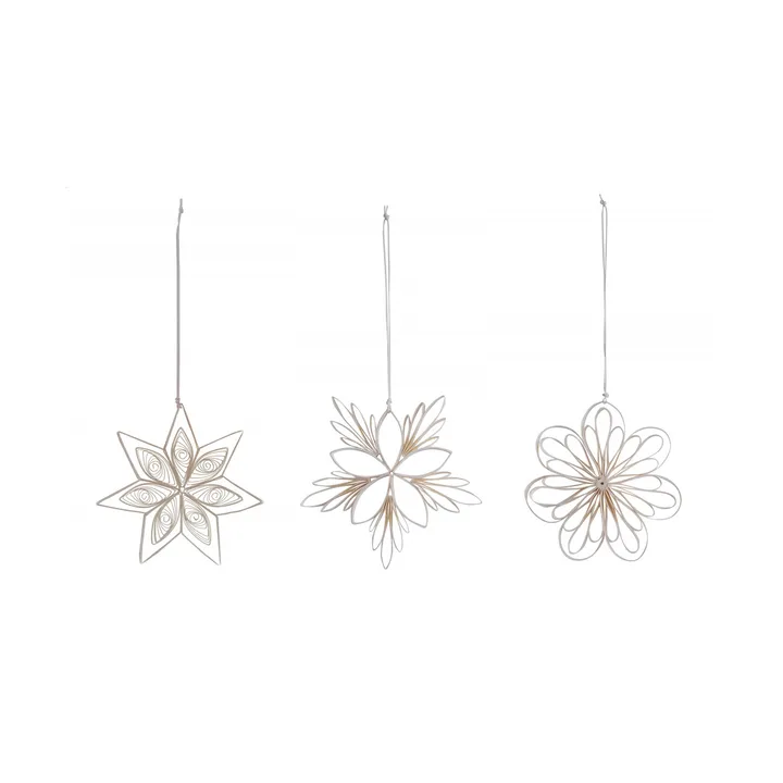 Star mix julhänge 3-pack - Vit - Watt & Veke