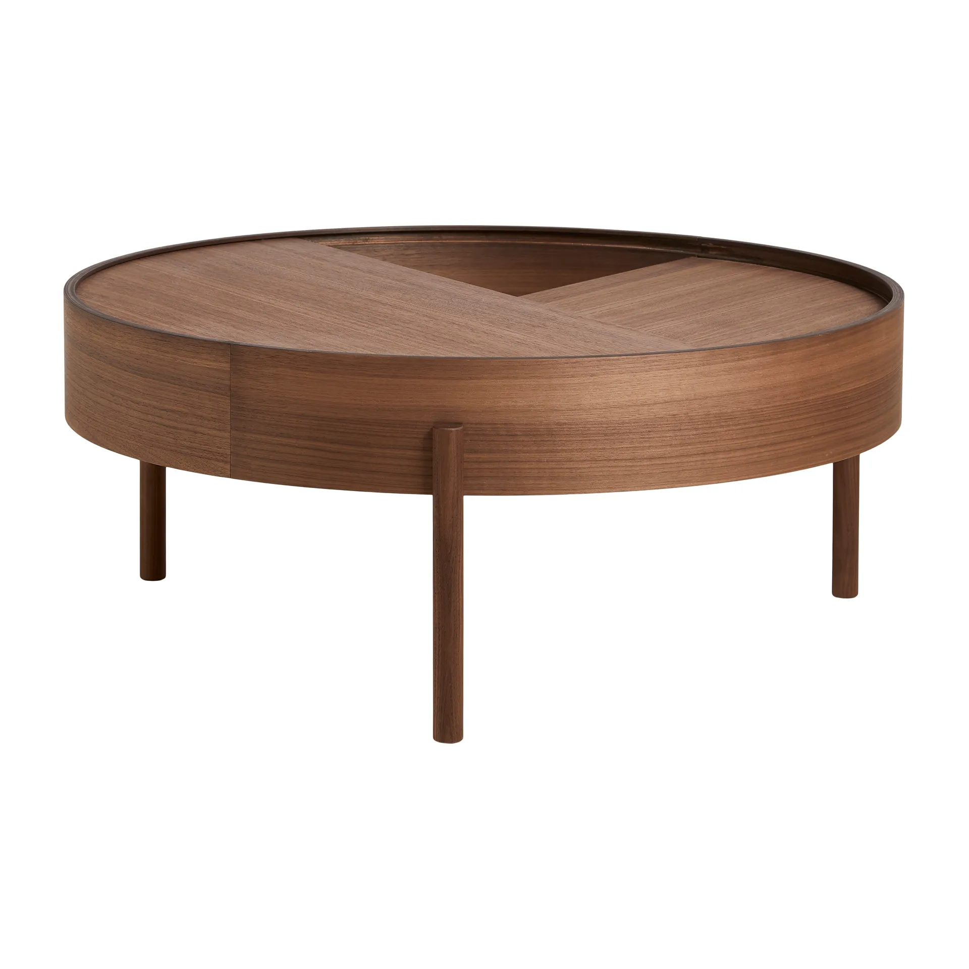 Arc soffbord Ø89 cm, Valnöt Woud