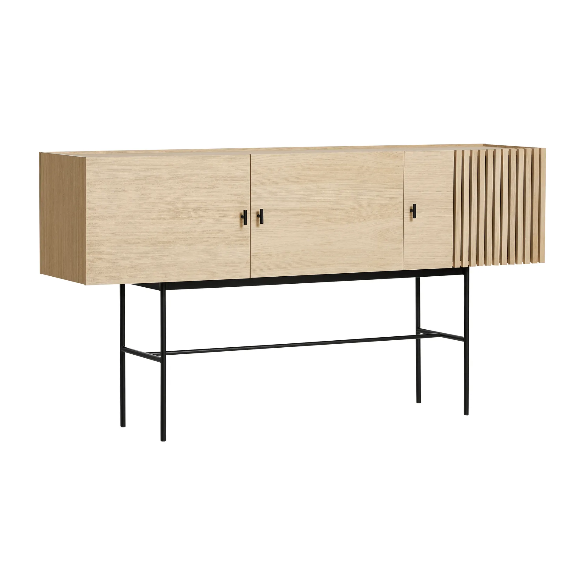 Array sidobord, 180 cm, Vitpigmenterad ek Woud