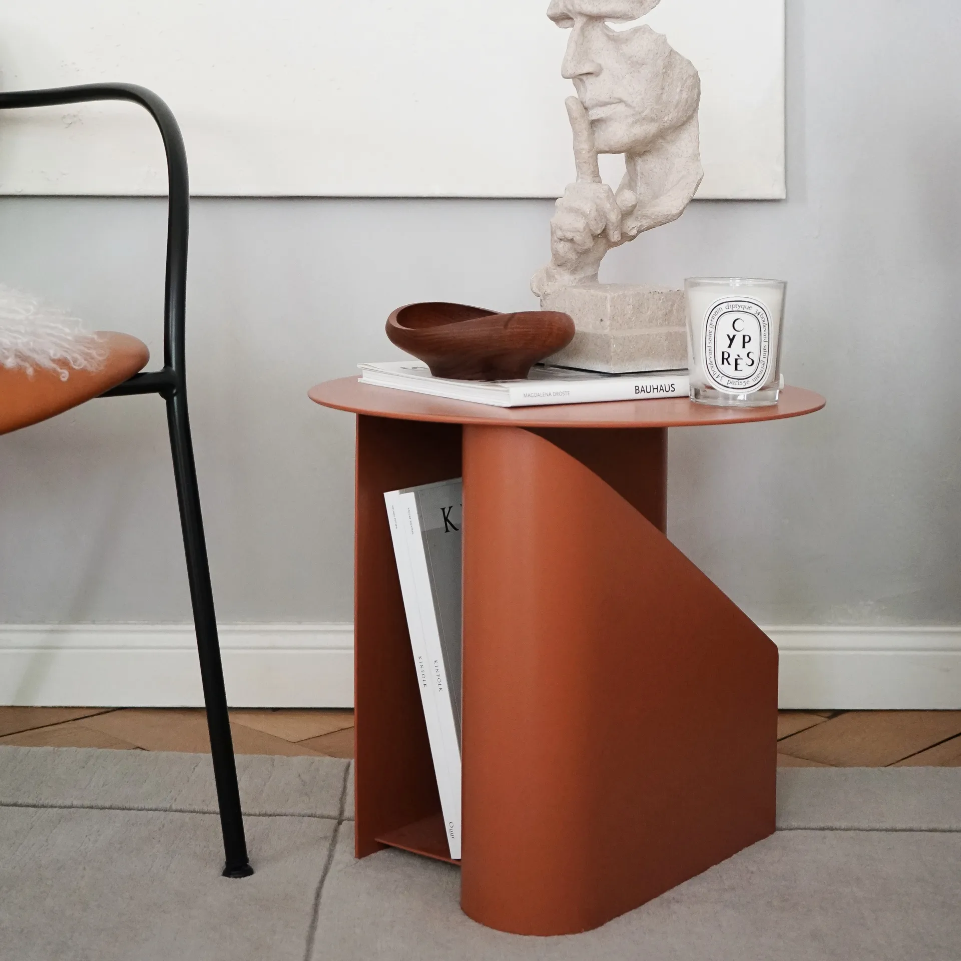 Sentrum sidobord, Burnt orange Woud