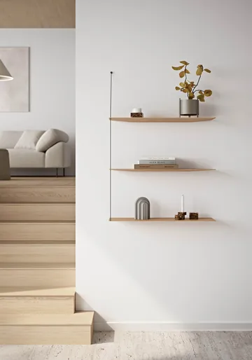 Stedge Add-on hylla - Rökt ek-borstat stål, 80 cm - Woud
