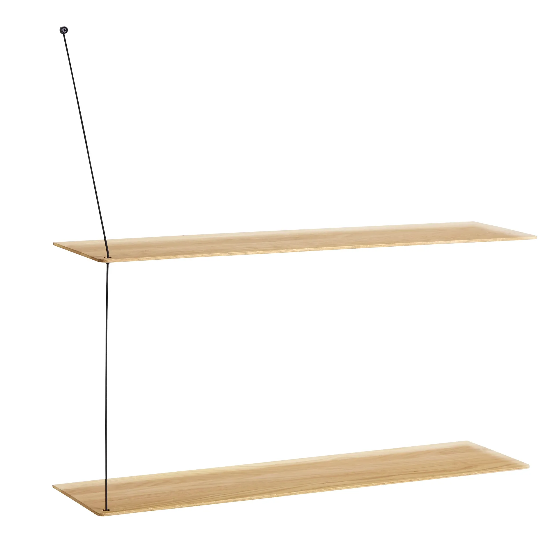 Stedge hylla 80 cm, vitpigmenterad ek Woud