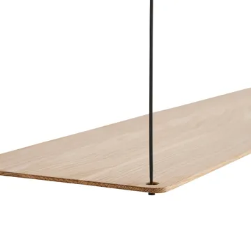 Stedge hylla 80 cm - vitpigmenterad ek - Woud