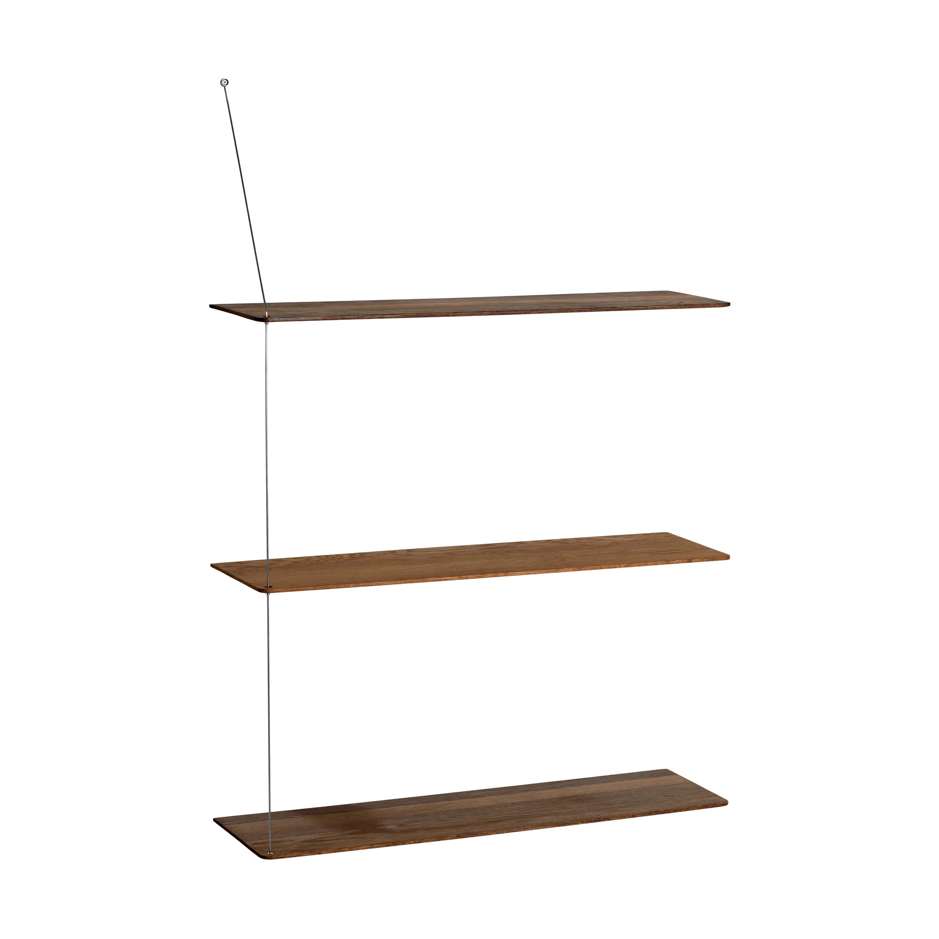 Stedge hylla, Rökt ek-borstat stål, 80 cm, 3 hyllplan Woud