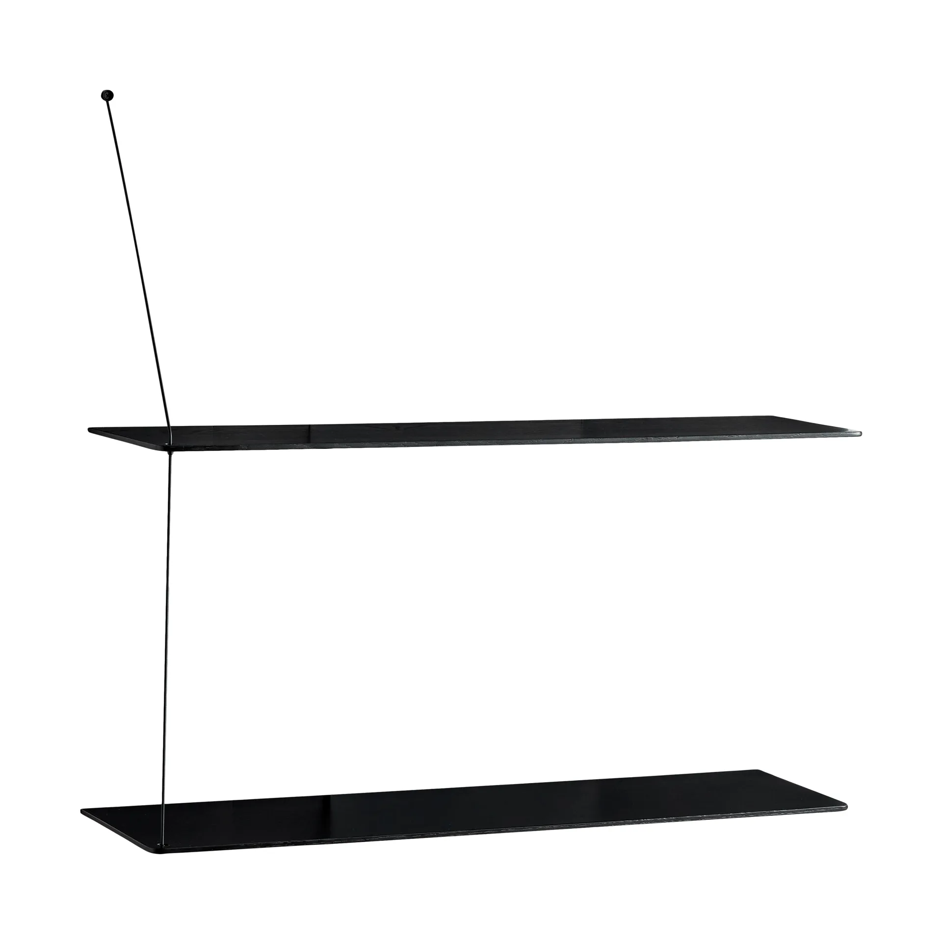 Stedge hylla, Svart ek, 80 cm, 2 hyllplan Woud