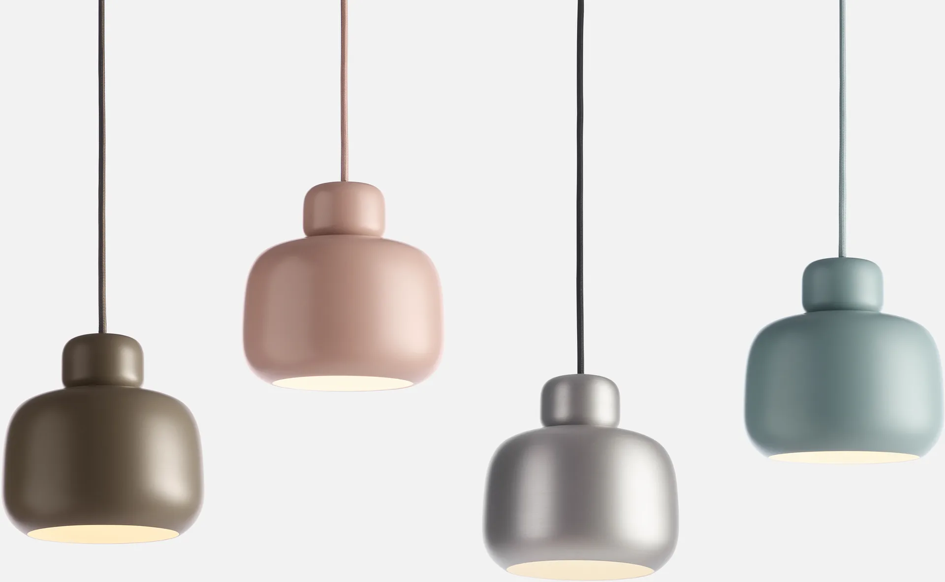 Stone pendel opalglas, Dusty rose Woud