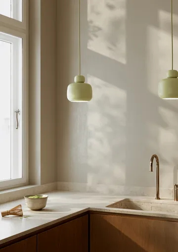 Stone pendel opalglas - Matcha green - Woud