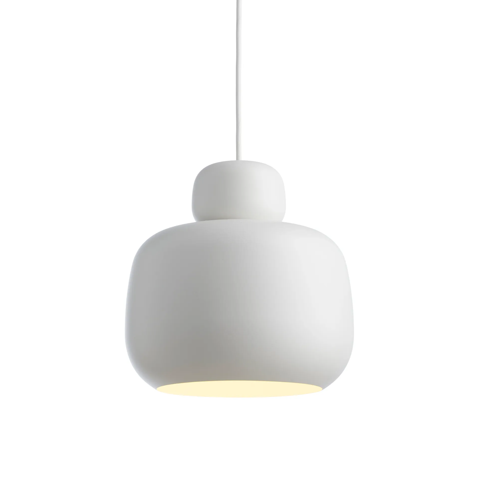 Stone taklampa large, White Woud