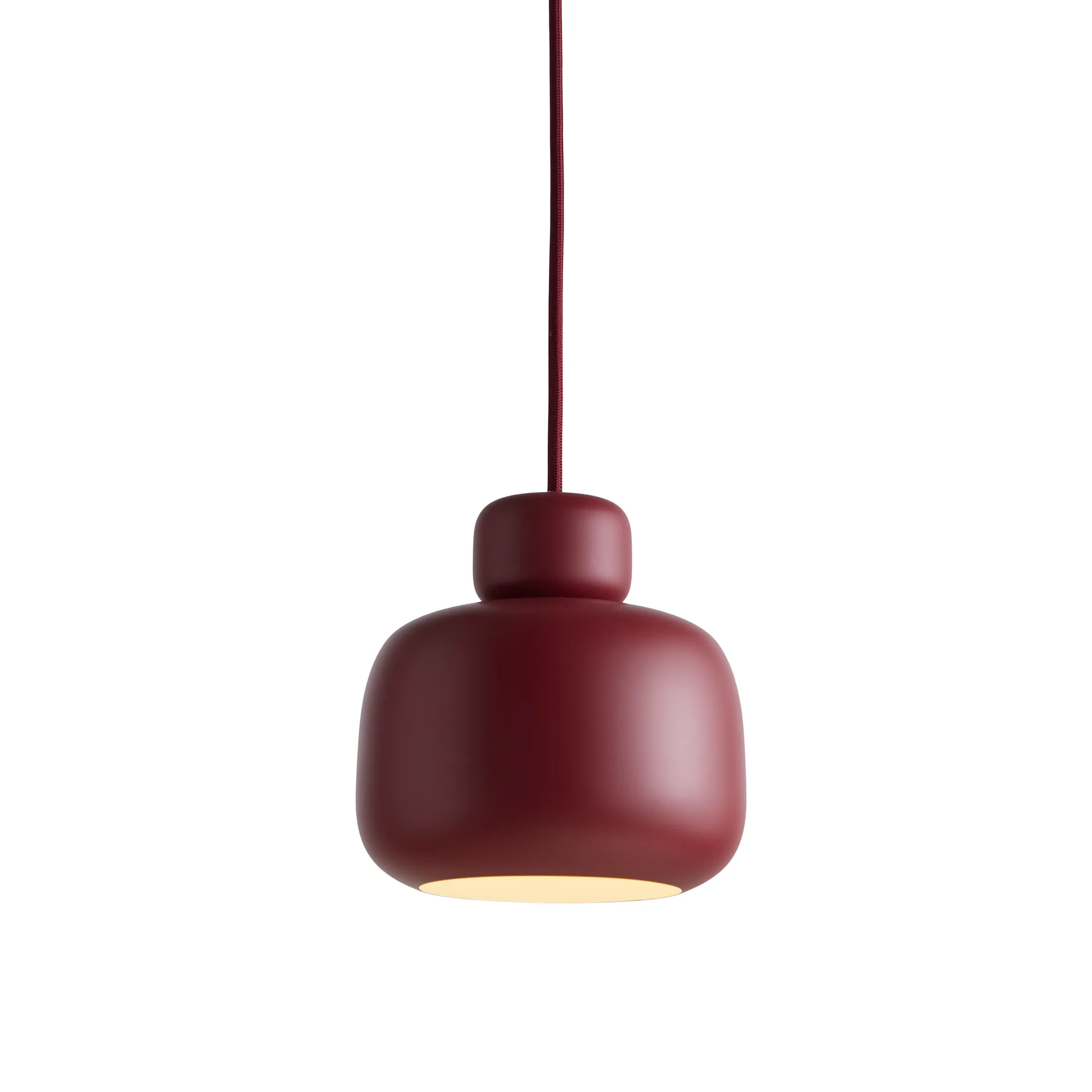 Stone taklampa small, Deep red Woud