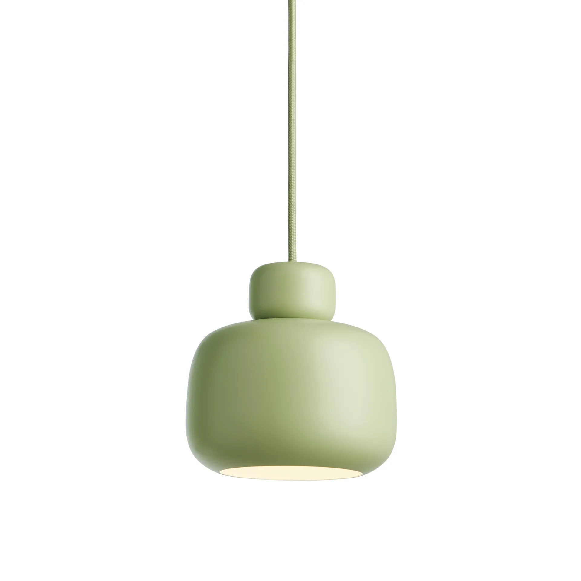 Stone taklampa small, Matcha green Woud