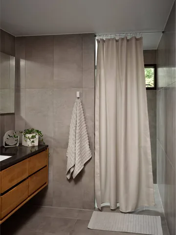 Lux duschdraperi - Soft grey, 180x200 cm - Zone Denmark