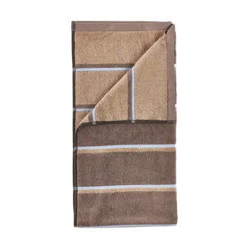 Sauna Handduk - Taupe-camel-sky blue, 70x140 cm - Zone Denmark
