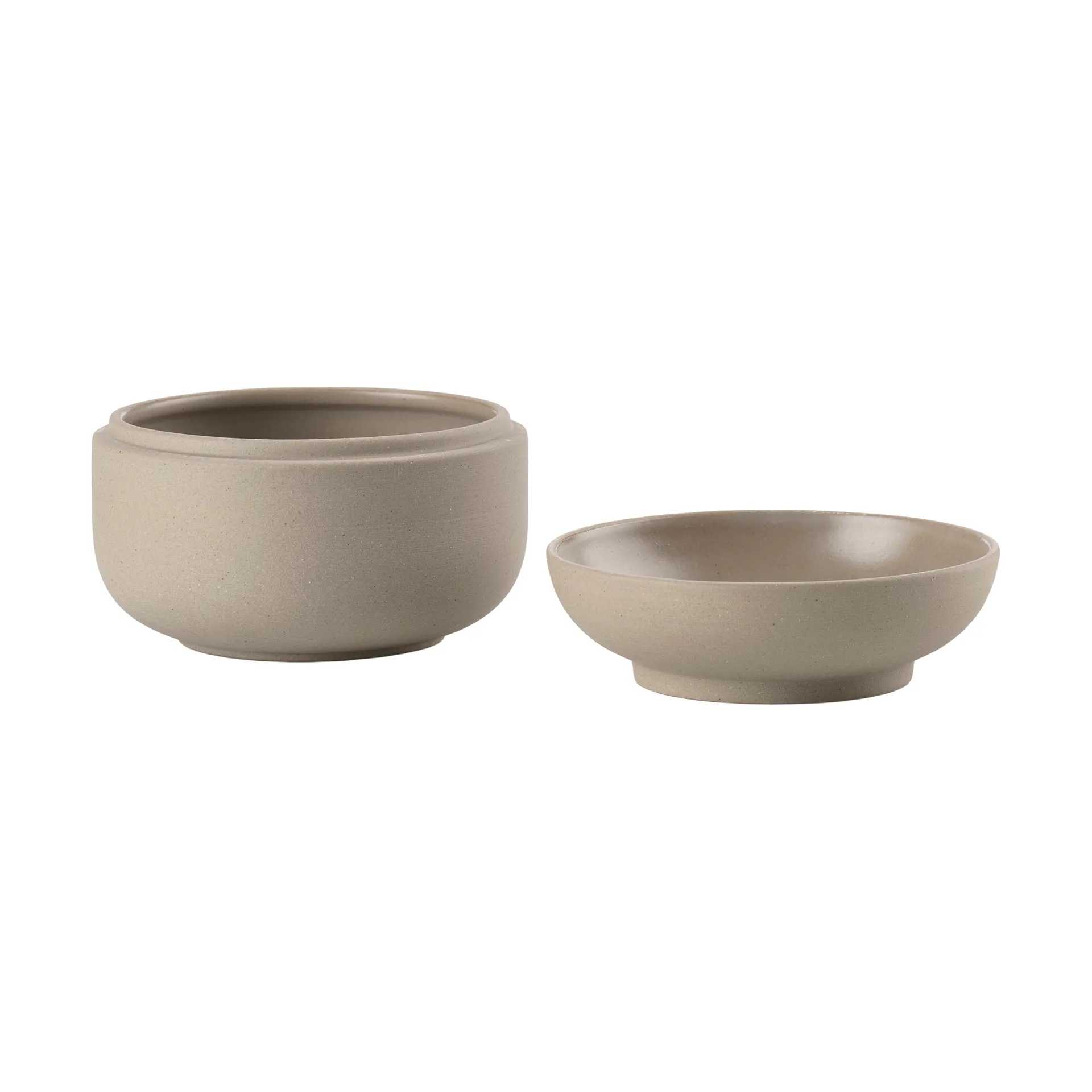 Sensu burk med lock Ø10,5x7,5 cm, Taupe Zone Denmark