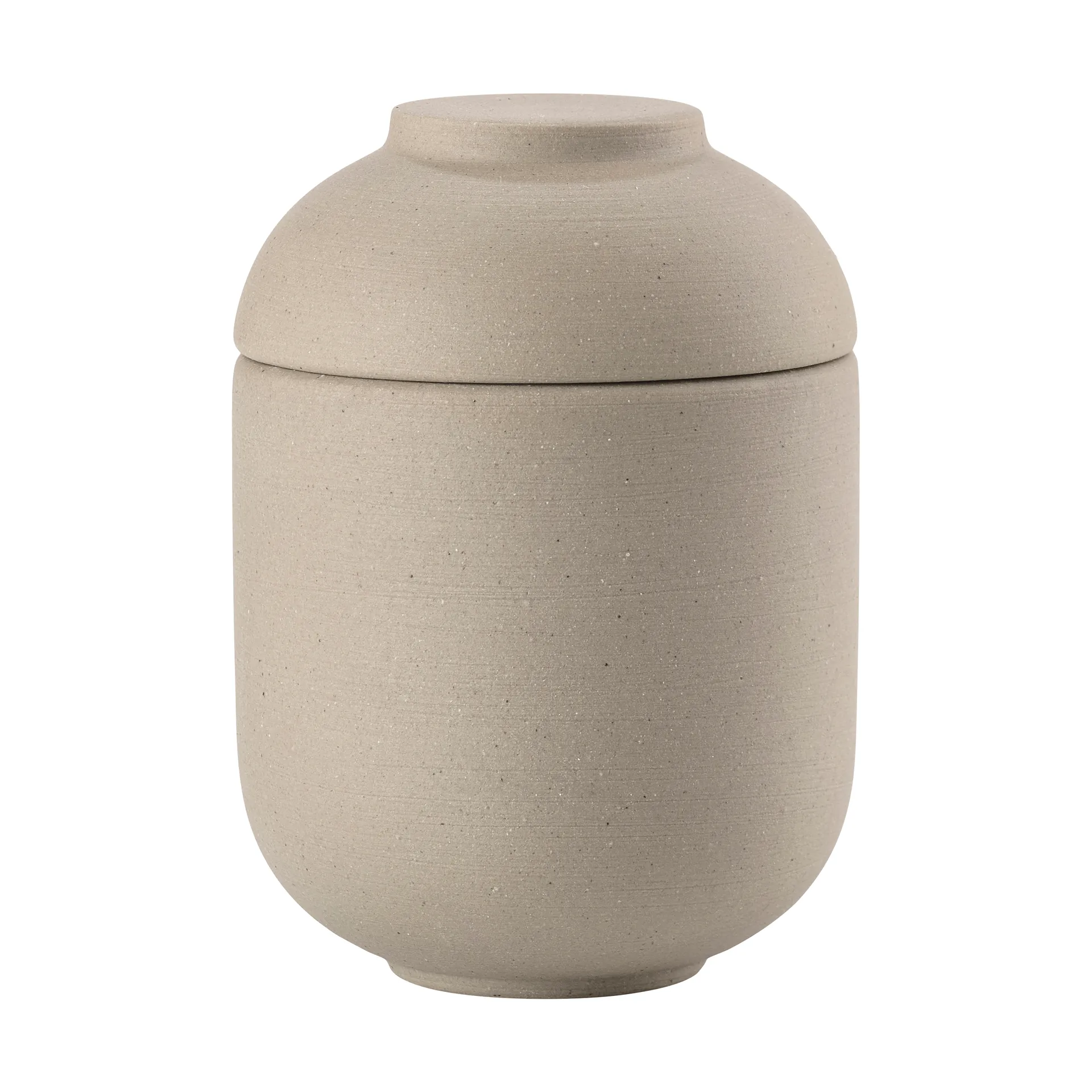 Sensu burk med lock Ø6,5x9 cm, Taupe Zone Denmark