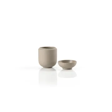 Sensu burk med lock Ø6,5x9 cm - Taupe - Zone Denmark