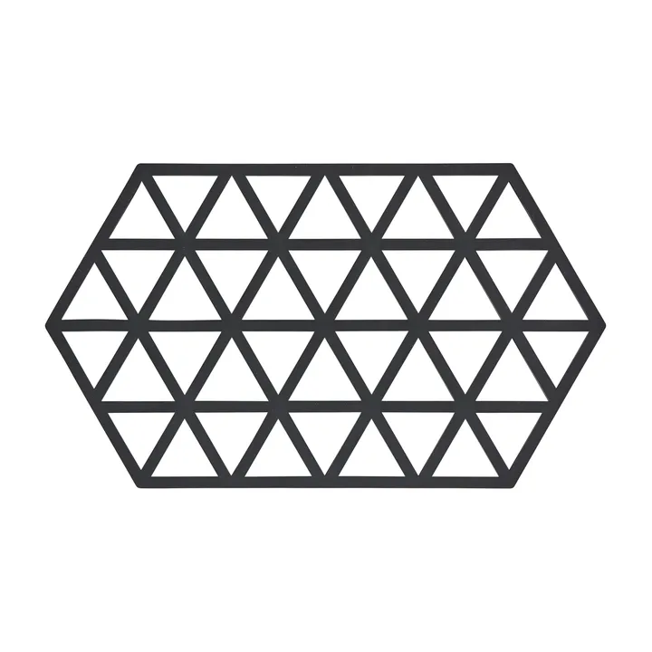 Triangles grytunderlägg 14x24 cm - Black - Zone Denmark