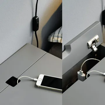 Peep S1 sängbord - Slate grey, svartlack - Zweed